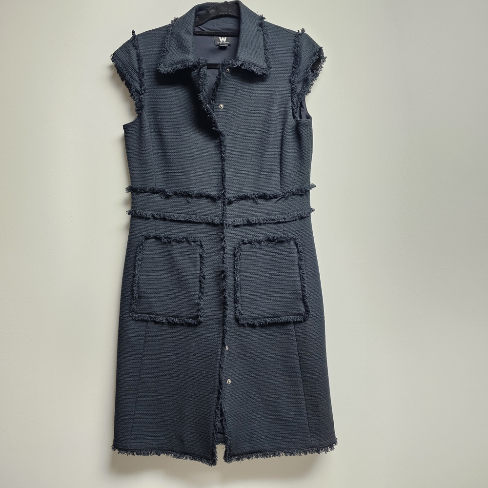 W by Worth Textured Black Dress